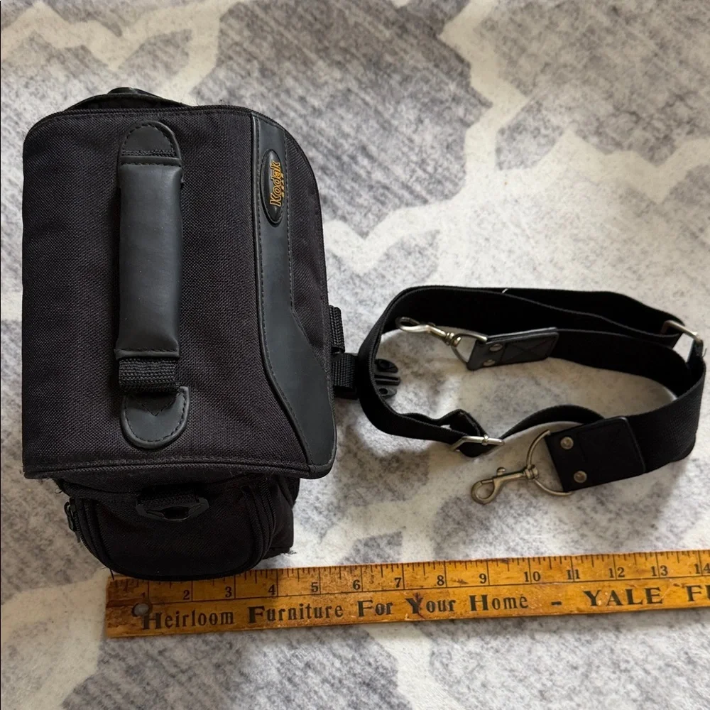 Kodak Black Nylon Shoulder Camera Bag with Adjustable Strap